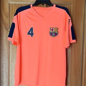 Kids Barcelona Soccer dri fit tshirt - Orange